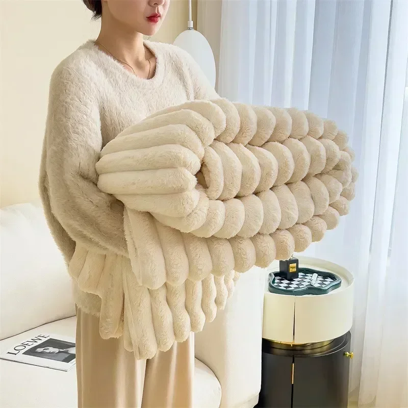 Comfortable Artificial Rabbit Plush Blanket, Warm Blankets for Beds, Coral Fleece, Sofa Throw, Soft Bed Sheet, New, Autumn
Comfortable Artificial Rabbit Plush Blanket, Warm Blankets for Beds, Coral Fleece, Sofa Throw, Soft Bed Sheet, New, Autumn