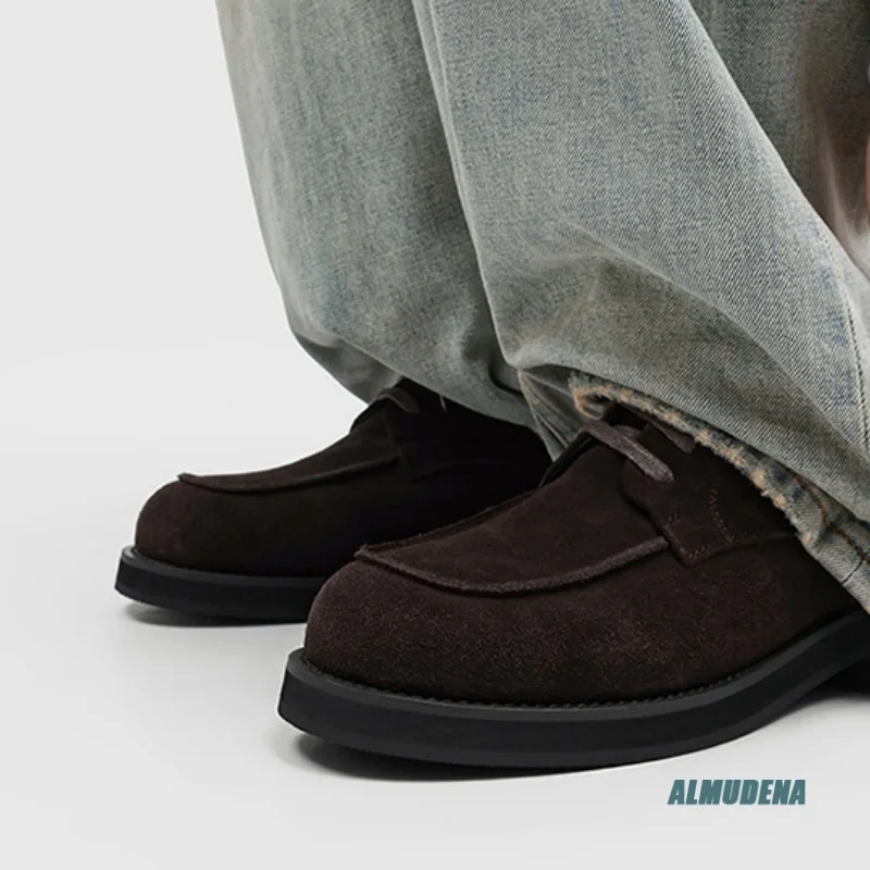 Dark Brown Suede Men's Casual Oxford Shoes Round Toe Lace-Up Low Heel Retro Office Daily Outdoor Minimalist Fashion Work Shoes
Dark Brown Suede Men's Casual Oxford Shoes Round Toe Lace-Up Low Heel Retro Office Daily Outdoor Minimalist Fashion Work Shoes