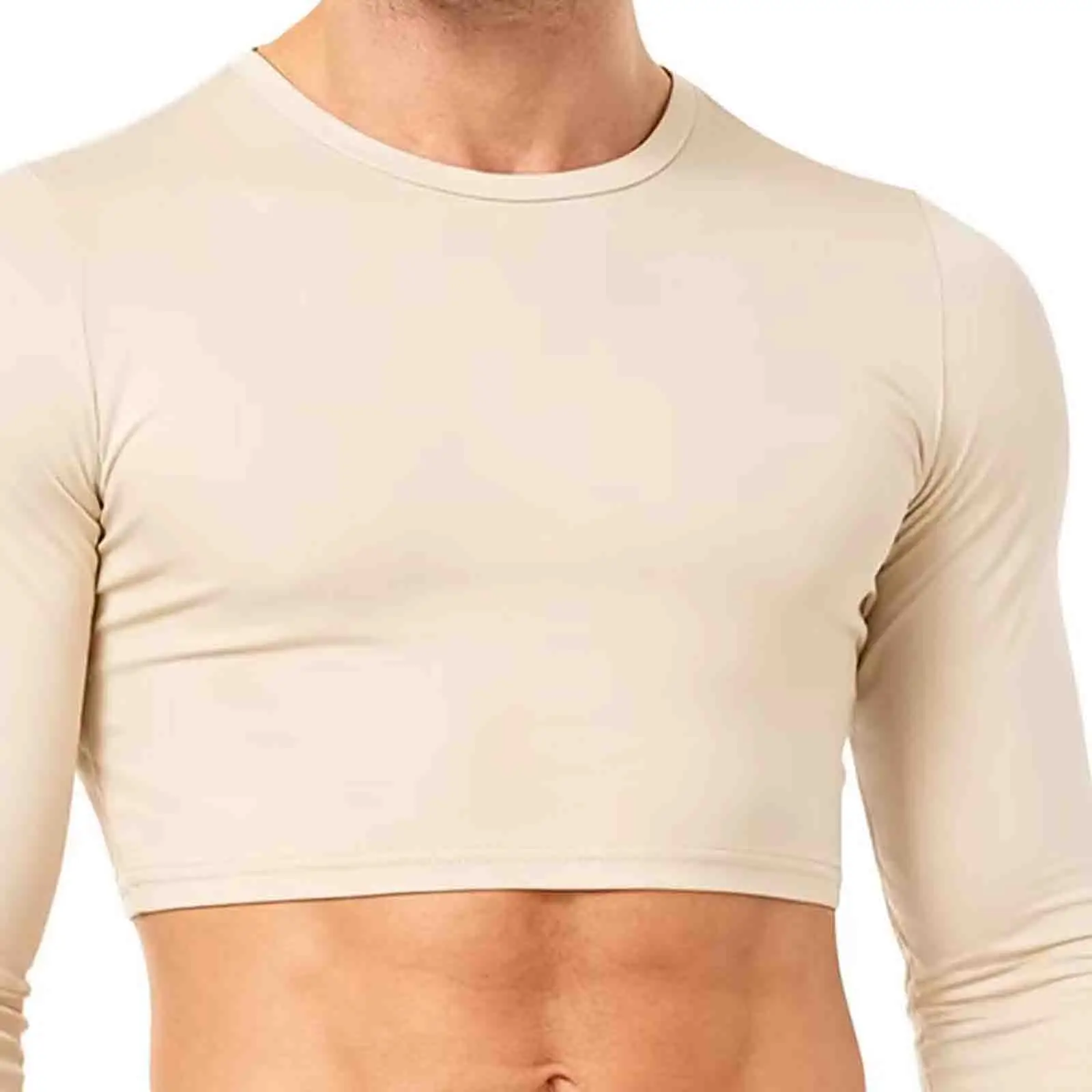 Men Long Sleeve Navel Exposed Cropped Top Pullover Slim Fit Stretchy T-Shirt for Club Party Dance Workout Showing Muscle Tops
Men Long Sleeve Navel Exposed Cropped Top Pullover Slim Fit Stretchy T-Shirt for Club Party Dance Workout Showing Muscle Tops