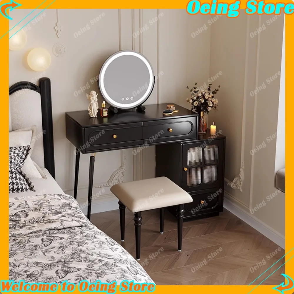 European Black Dressing Table Luxury Style Modern Designer Dressing Table Light Mirror Toaletka Z Lustrem Home Furniture
European Black Dressing Table Luxury Style Modern Designer Dressing Table Light Mirror Toaletka Z Lustrem Home Furniture
