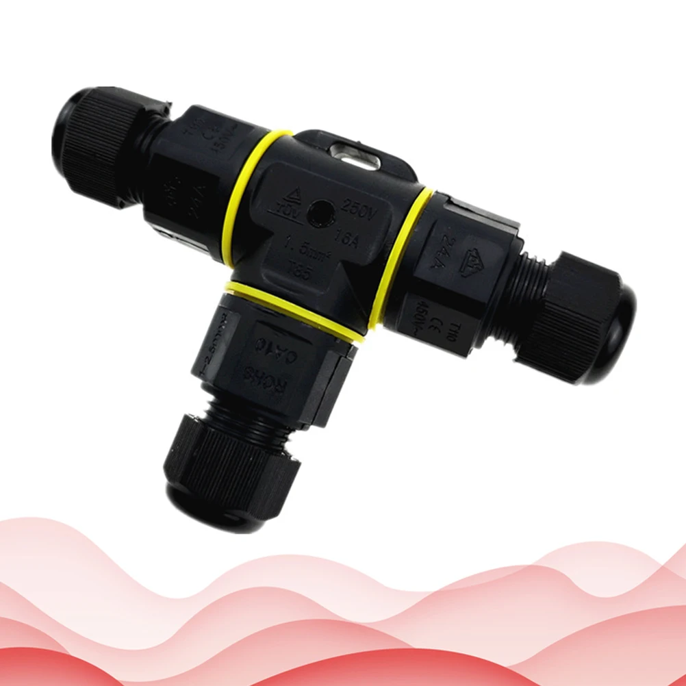Cable Waterproof Connector T shaped Outdoor Three core Lamp Joints Black High Insulation Dustproof Easy Install
Cable Waterproof Connector T shaped Outdoor Three core Lamp Joints Black High Insulation Dustproof Easy Install