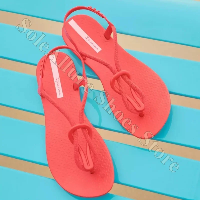 Red Non-slip EVA Thong Sandals for Women Ankle Strap Flat Comfortable Summer Beach Casual Slippers
Red Non-slip EVA Thong Sandals for Women Ankle Strap Flat Comfortable Summer Beach Casual Slippers
