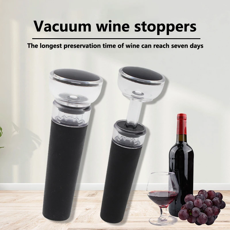 1Pcs Black Vacuum Pump Reusable Bottle Stopper Sealer Airtight Wine Beer Soda Cork Closer Wine Cork Lid Bar Accessories
1Pcs Black Vacuum Pump Reusable Bottle Stopper Sealer Airtight Wine Beer Soda Cork Closer Wine Cork Lid Bar Accessories