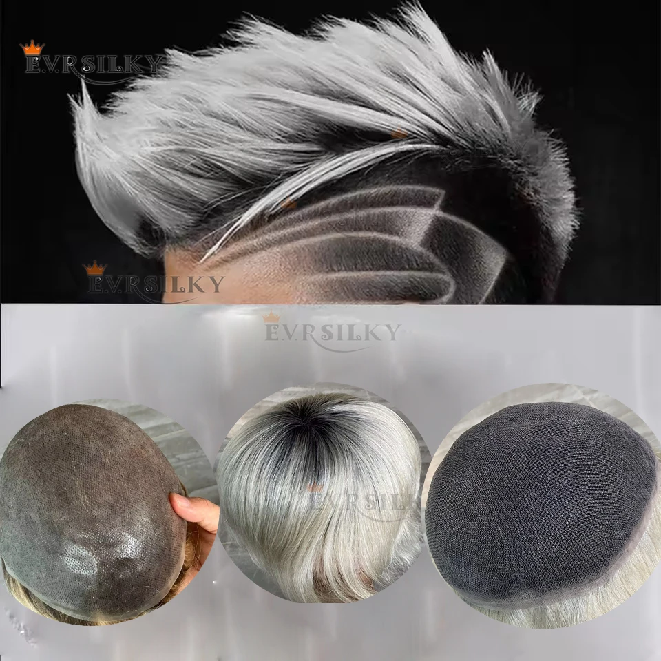 Uthin Skin Full French Lace Toupee Man Human Hair 1B Off Black Roots Ombre #60 Platinum Blonde 4t/613 Men Hair Replacement Wigs
Uthin Skin Full French Lace Toupee Man Human Hair 1B Off Black Roots Ombre #60 Platinum Blonde 4t/613 Men Hair Replacement Wigs