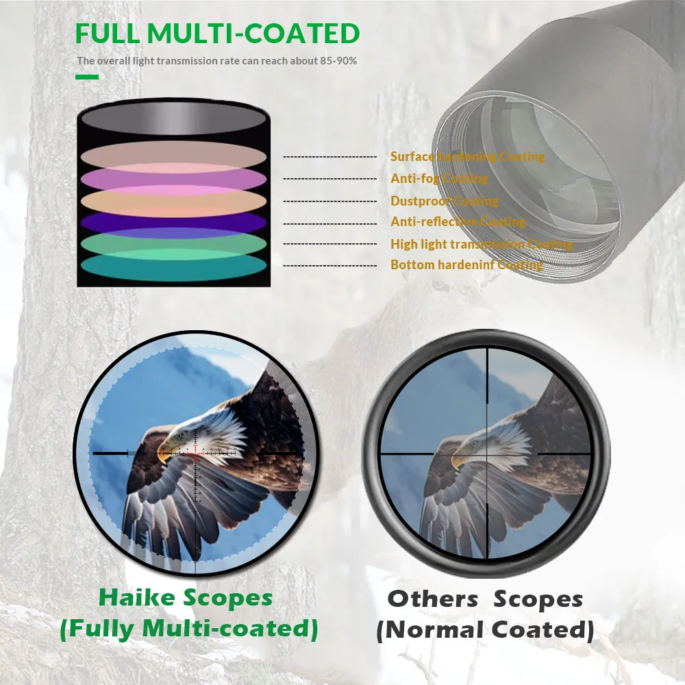 Factory Price Wholesale HK1-0420 Tactical Optic Sight WaterProof Fogproof 3-12x44 FFP IR Reticle Tactical Hunting Scope
Factory Price Wholesale HK1-0420 Tactical Optic Sight WaterProof Fogproof 3-12x44 FFP IR Reticle Tactical Hunting Scope