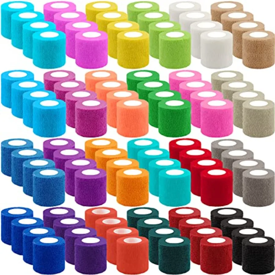 96 Rolls Self Adhesive Bandage Wrap Tape Self Adherent Wrap Self Stick Bandage Athletic Wraps Tape Stretch Bandages for Wrist A
96 Rolls Self Adhesive Bandage Wrap Tape Self Adherent Wrap Self Stick Bandage Athletic Wraps Tape Stretch Bandages for Wrist A