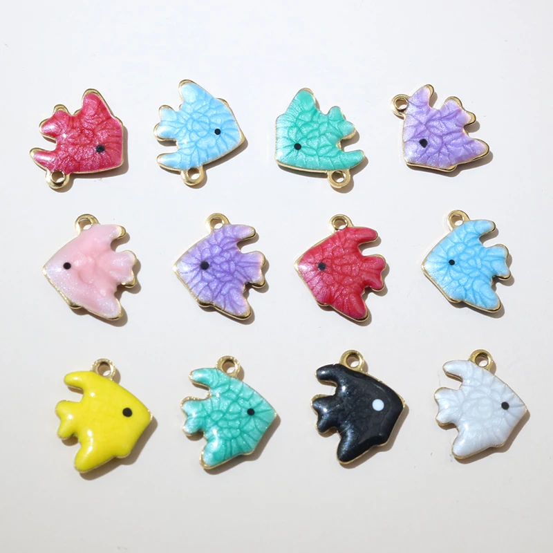 20pcs Enamel Small Fish Charms Pendant Stainless Steel 11x9mm DIY Jewelry Making Accessories for Earrings Necklace Bracelet
20pcs Enamel Small Fish Charms Pendant Stainless Steel 11x9mm DIY Jewelry Making Accessories for Earrings Necklace Bracelet