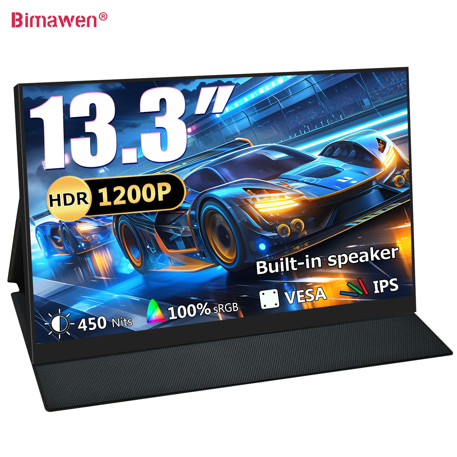 Bimawen 13.3" 1920*1200 HD Dual TYPE-C 100% NTSC 420cd/㎡ HDR Portable Monitor IPS Screen for Xbox Mac Laptop PC Phone PS5 Switch
Bimawen 13.3" 1920*1200 HD Dual TYPE-C 100% NTSC 420cd/㎡ HDR Portable Monitor IPS Screen for Xbox Mac Laptop PC Phone PS5 Switch