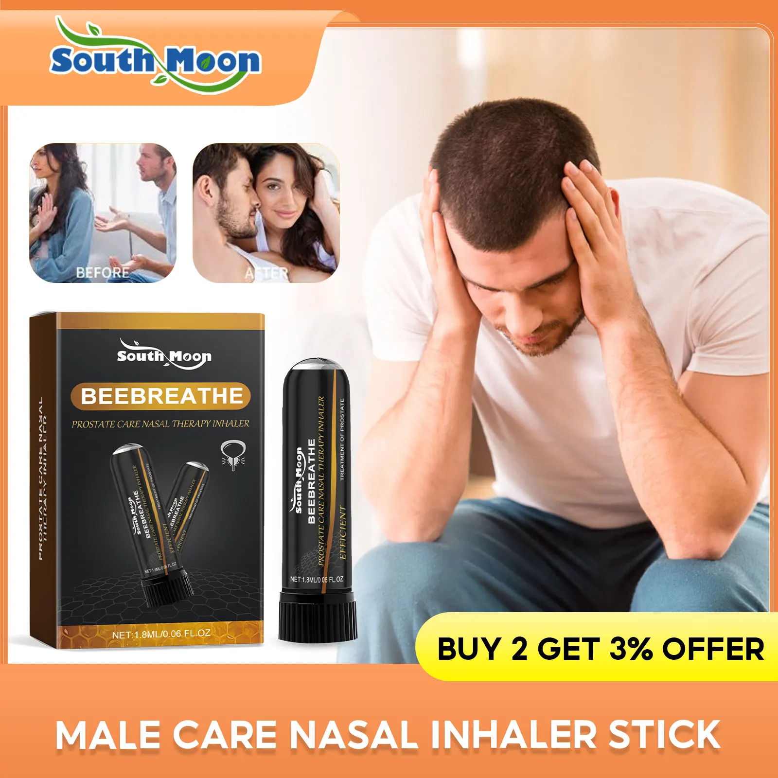 Prostate Care Nasal Inhaler Stimulate Vitality Improve Urinary Frequency Urgency Remove Voiding Disorders Men Health Products
Prostate Care Nasal Inhaler Stimulate Vitality Improve Urinary Frequency Urgency Remove Voiding Disorders Men Health Products