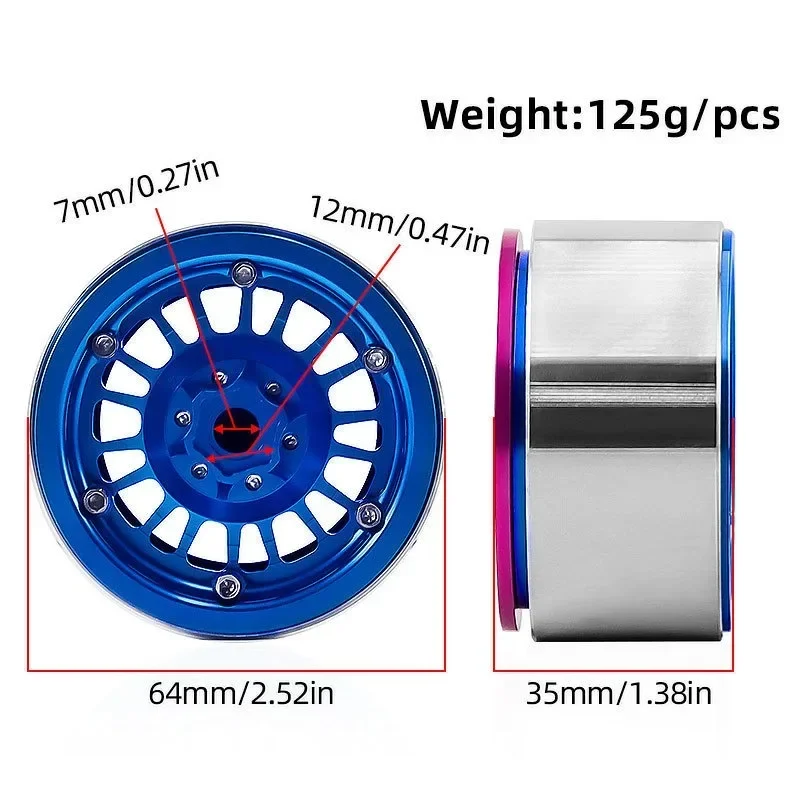 2.2-inch climbing wheel hub suitable for 1/10 CROSS Easy Control TRX4 SCX10 H8H aluminum alloy wheel hub
2.2-inch climbing wheel hub suitable for 1/10 CROSS Easy Control TRX4 SCX10 H8H aluminum alloy wheel hub
