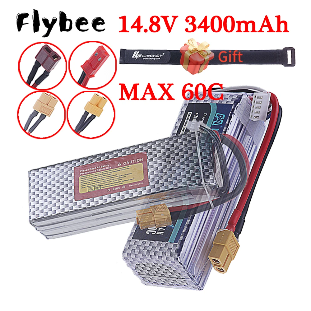 1PCS 3400MAH 60C 14.8V Lipo Battery 4S For UAV Quadcopter RC Car Boat Drone Airplane, 14.8V Battery With T XT60 Plug
1PCS 3400MAH 60C 14.8V Lipo Battery 4S For UAV Quadcopter RC Car Boat Drone Airplane, 14.8V Battery With T XT60 Plug