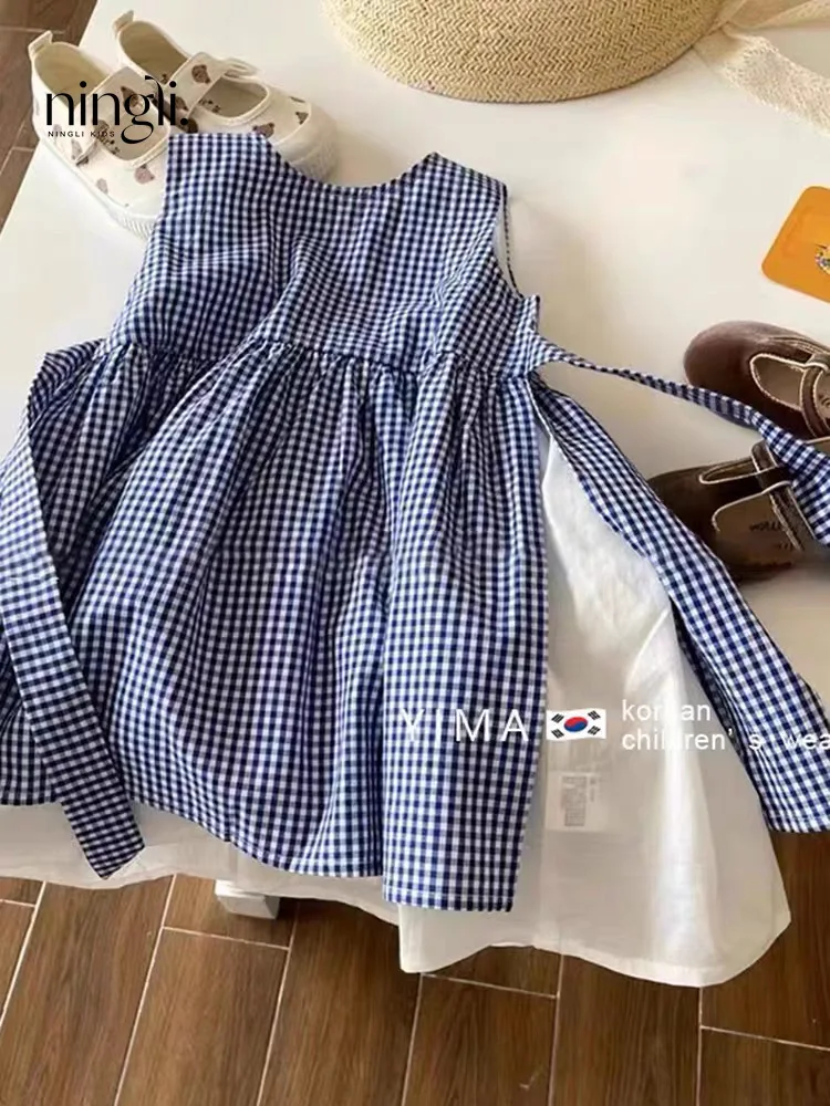Korean Children's Clothing25Summer Girls Fashionable Plaid Dress Baby Girl Vest Skirt Children Cute Dress
Korean Children's Clothing25Summer Girls Fashionable Plaid Dress Baby Girl Vest Skirt Children Cute Dress