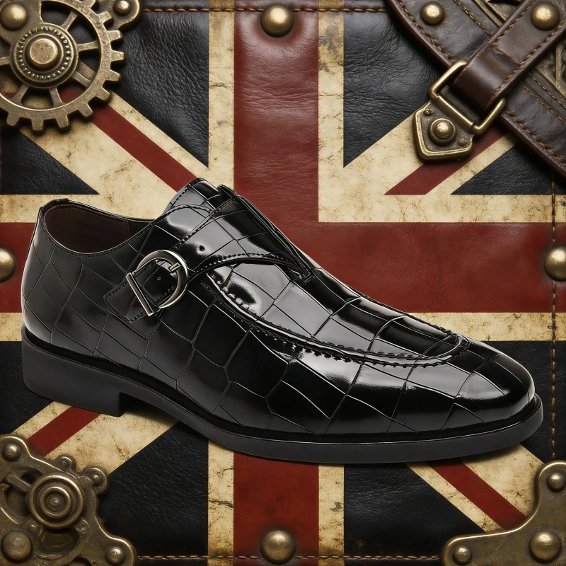 British Style Men Monk Shoes Fashion Buckle Brogue Shoes for Men Flat Moccasins Vintage Design Business Dress Shoes Men Plaid
British Style Men Monk Shoes Fashion Buckle Brogue Shoes for Men Flat Moccasins Vintage Design Business Dress Shoes Men Plaid