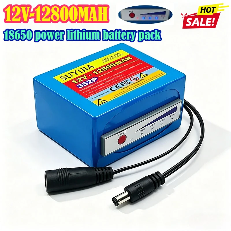 11.1V/12.6V 18650 Lithium Battery 3s2p 12v 12800mAh for Fish Finder Underwater Fishing Camera Portable Indicator Source
11.1V/12.6V 18650 Lithium Battery 3s2p 12v 12800mAh for Fish Finder Underwater Fishing Camera Portable Indicator Source