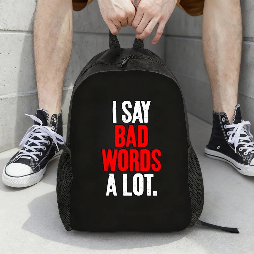 Ladies college backpack with the words "I curse a lot". Comfortable and stylish, this spacious photography bag is perfect
Ladies college backpack with the words "I curse a lot". Comfortable and stylish, this spacious photography bag is perfect