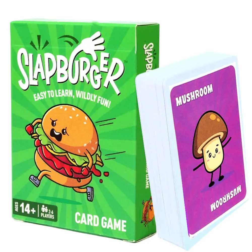 Карточная игра Slapburger: веселая игра для 2-6 игроков, семейные игры, карточные игры для вечерних игр, подарки для семейных вечеринок, игрушка
Карточная игра Slapburger: веселая игра для 2-6 игроков, семейные игры, карточные игры для вечерних игр, подарки для семейных вечеринок, игрушка