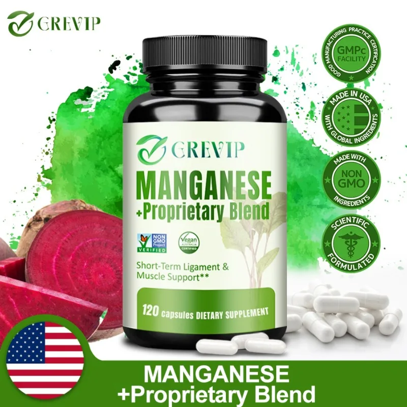 Manganese Capsules - Support Joint Health, Bone Strength, Promotes Ligament and Cartilage Health, Boost Energy and Vitality
Manganese Capsules - Support Joint Health, Bone Strength, Promotes Ligament and Cartilage Health, Boost Energy and Vitality