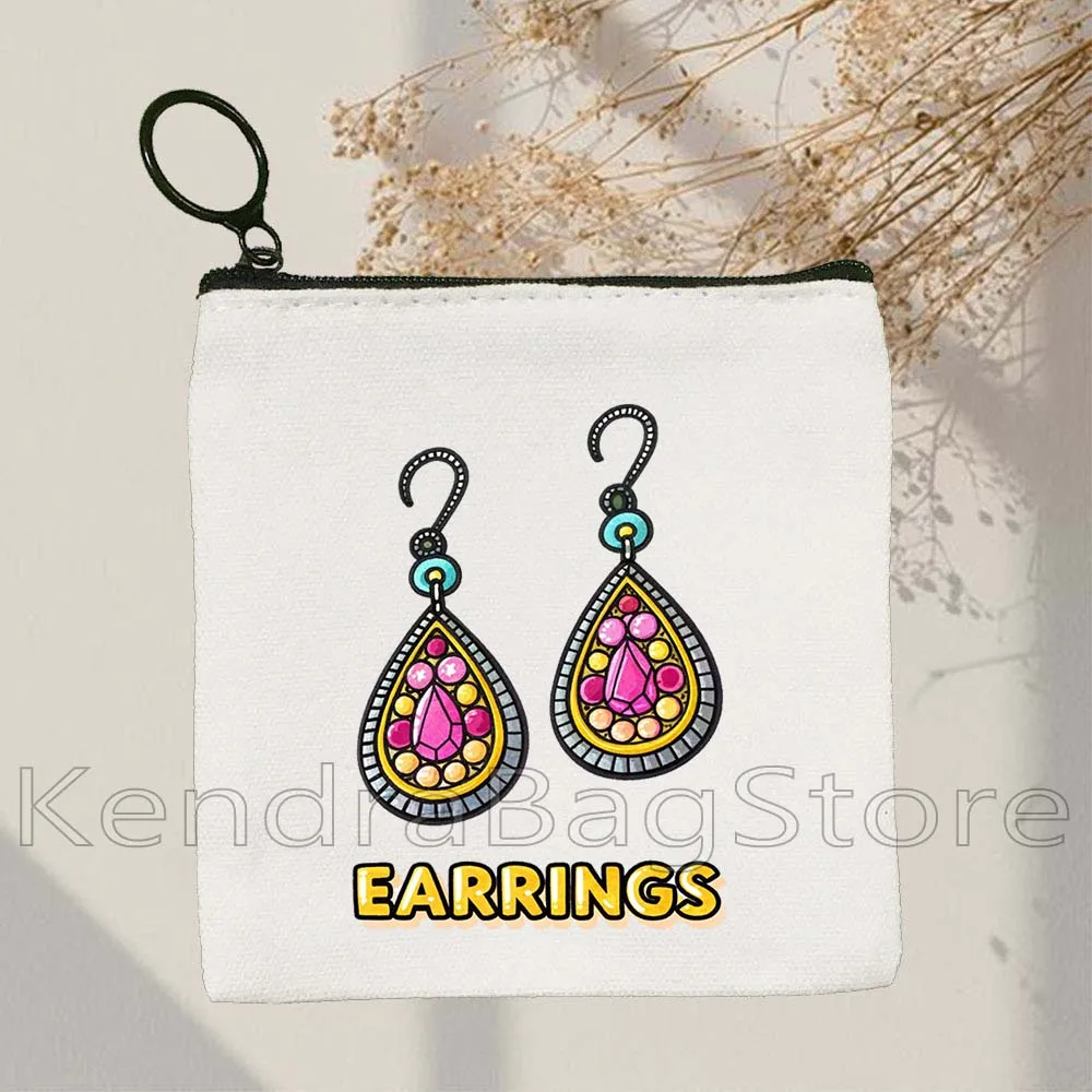 Cute Earrings Print Canvas Bag Coin Purse Small Square Key Travel Storage Card Case Bag Cotton Wallet Zipper Pouch Birthday Gift
Cute Earrings Print Canvas Bag Coin Purse Small Square Key Travel Storage Card Case Bag Cotton Wallet Zipper Pouch Birthday Gift