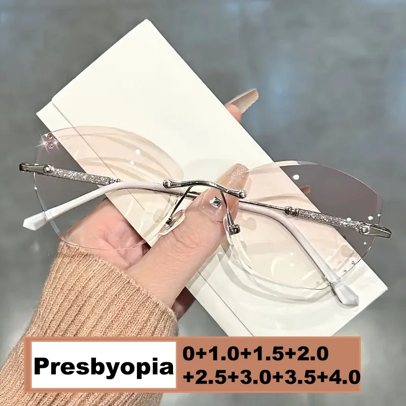 2025 Fashion Reading Glasses Luxury Diamond Far Sight Hyperopia for Men Women Rimless Blue Light Blocking Eyeglasses 0+1.0+4.0
2025 Fashion Reading Glasses Luxury Diamond Far Sight Hyperopia for Men Women Rimless Blue Light Blocking Eyeglasses 0+1.0+4.0
