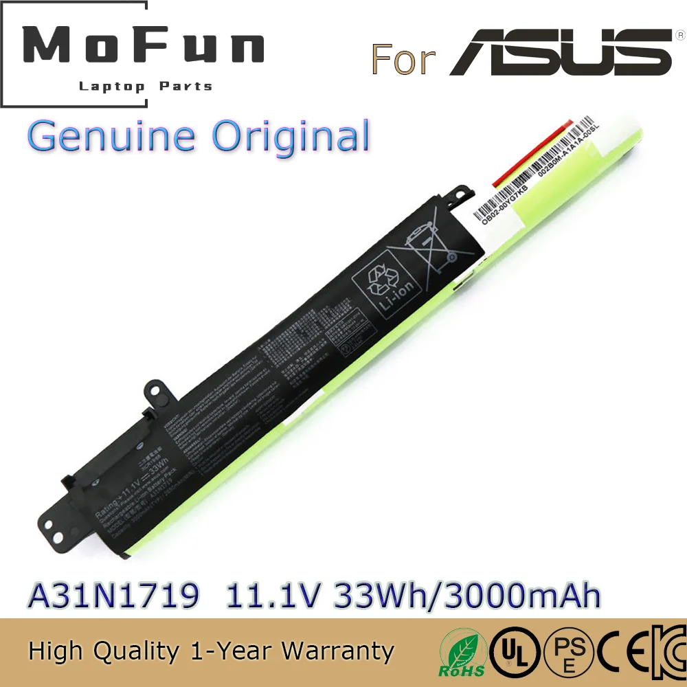 Совершенно новый оригинальный A31N1719 10,8 V 33Wh Аккумулятор для ноутбука ASUS R507UF X407UA X407UB X407UF X507MA A407U
Совершенно новый оригинальный A31N1719 10,8 V 33Wh Аккумулятор для ноутбука ASUS R507UF X407UA X407UB X407UF X507MA A407U