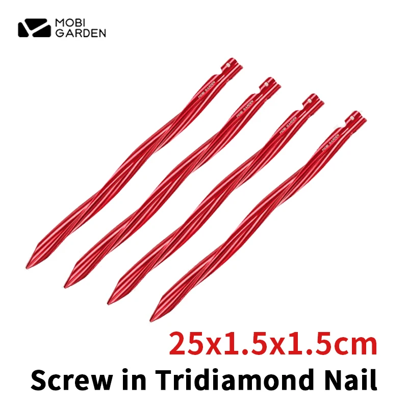 MOBI GARDEN 7001 Aluminium Alloy Lengthen Ground Nail 4 Pcs 25cm Tent Peg Windproof Fixed Tent Accessories Outdoor Camping Tools
MOBI GARDEN 7001 Aluminium Alloy Lengthen Ground Nail 4 Pcs 25cm Tent Peg Windproof Fixed Tent Accessories Outdoor Camping Tools