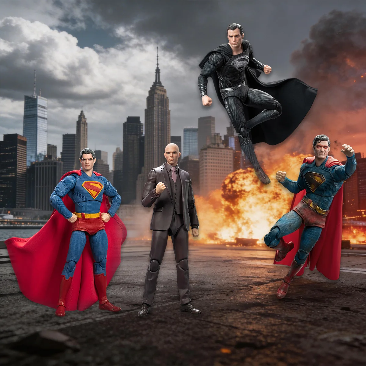 HIPLAY Fondjoy Movie Superman Black Superman 2.0 Battle-Damaged New Superman Lex Luthor Superman Deluxe Edition Action Figure
HIPLAY Fondjoy Movie Superman Black Superman 2.0 Battle-Damaged New Superman Lex Luthor Superman Deluxe Edition Action Figure