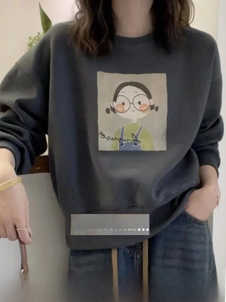 Thiened Fce Women's Sweatirt Winter European Sle round Ne Printed Loose Fit Long Sve Commute Sle Faionable
Thiened Fce Women's Sweatirt Winter European Sle round Ne Printed Loose Fit Long Sve Commute Sle Faionable