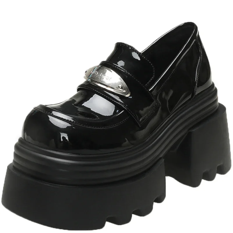 2025 Boutique Super High Heels Loafers Women Patent Leather Chunky Platform Pumps Woman Slip On Black Jk Uniform Shoes Mary Jane
2025 Boutique Super High Heels Loafers Women Patent Leather Chunky Platform Pumps Woman Slip On Black Jk Uniform Shoes Mary Jane