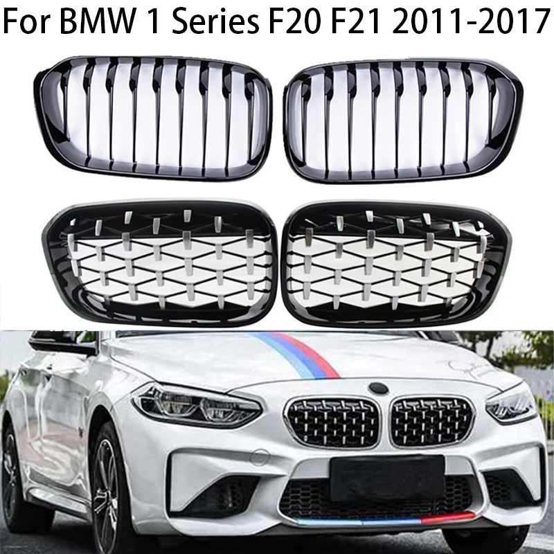 For BMW 1 Series F20 F21 LCI 120i 2011-17 Front Kidney Grille Hood Front Bumper Radiator Grill Signal/Double Slat Diamond Style
For BMW 1 Series F20 F21 LCI 120i 2011-17 Front Kidney Grille Hood Front Bumper Radiator Grill Signal/Double Slat Diamond Style