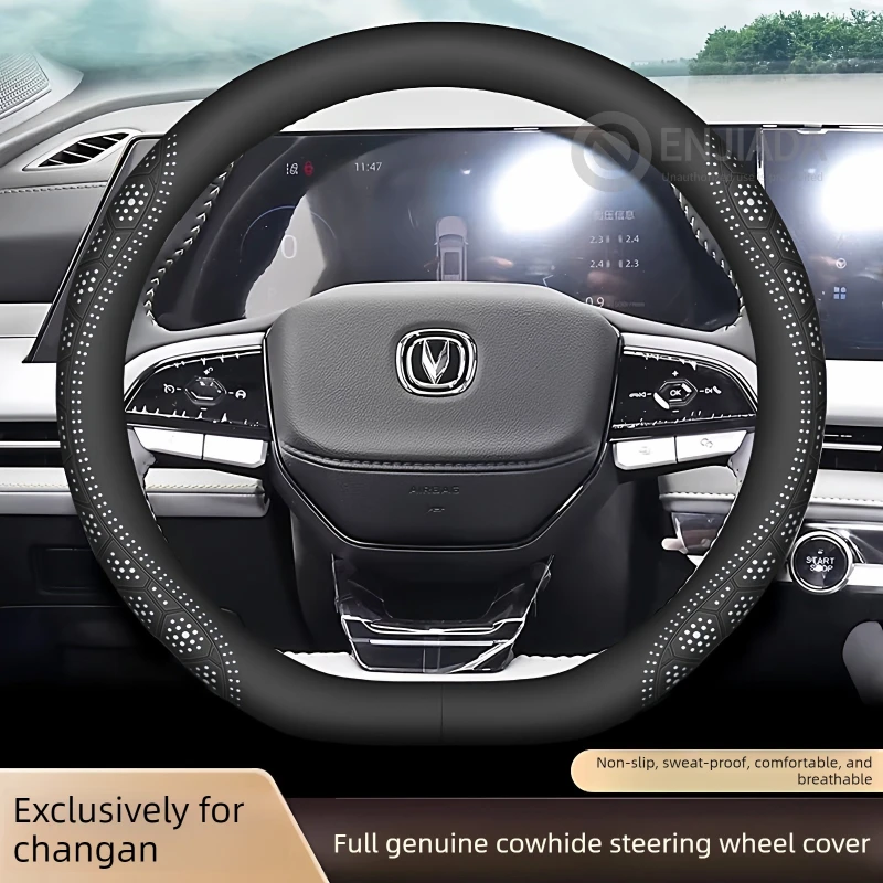 Leather Car Steering Wheel Cover for Changan CS55 Plus Uni T Eado Plus Cs95 2026 D Type 38cm Auto Interior Accessories
Leather Car Steering Wheel Cover for Changan CS55 Plus Uni T Eado Plus Cs95 2026 D Type 38cm Auto Interior Accessories