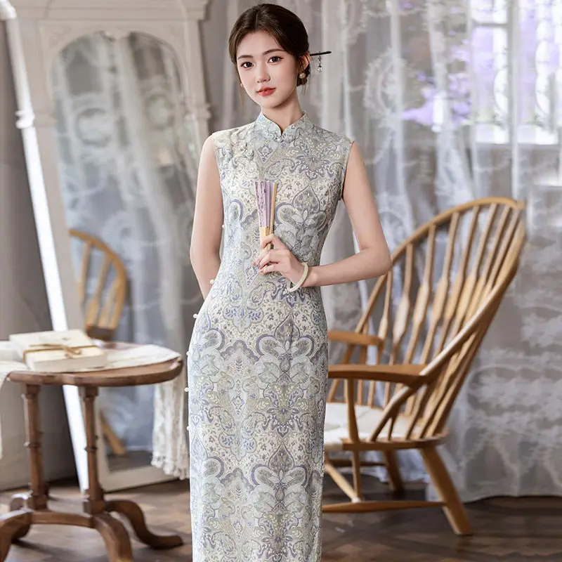 Sleeveless New Chinese Daily Long Cheongsam Improvement for Young 2026 Female Qipao Spring/Summer Evening Dress
Sleeveless New Chinese Daily Long Cheongsam Improvement for Young 2026 Female Qipao Spring/Summer Evening Dress