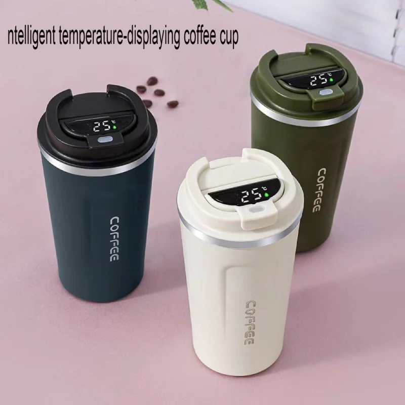 New Intelligent Temperature Measurement Stainless Steel Coffee Cup Thermos Cup Solid Color Gradual Change Optional Portable
New Intelligent Temperature Measurement Stainless Steel Coffee Cup Thermos Cup Solid Color Gradual Change Optional Portable