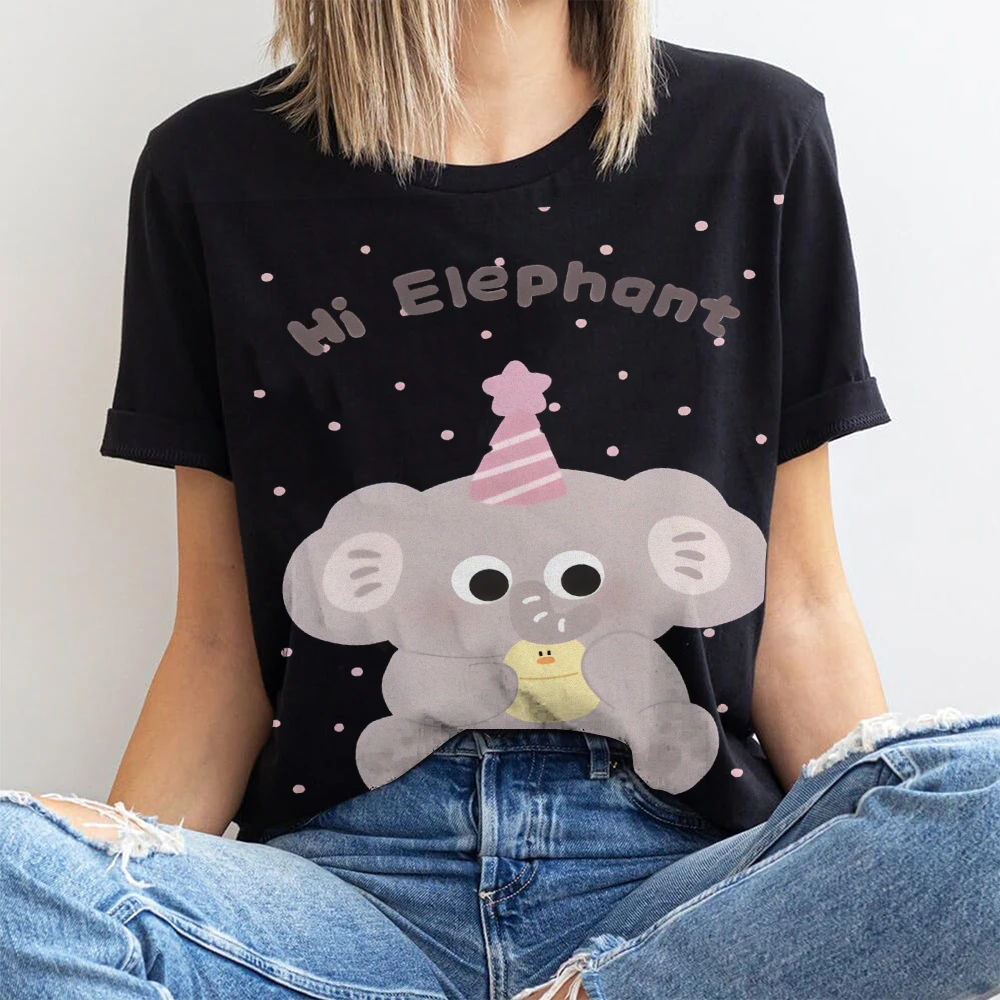 Women's Fashion Cute elephant pattern Trendy Y2K Women's Short Sleeve Cute Aesthetic Cotton Women's Basic Crew Neck Tee
Women's Fashion Cute elephant pattern Trendy Y2K Women's Short Sleeve Cute Aesthetic Cotton Women's Basic Crew Neck Tee