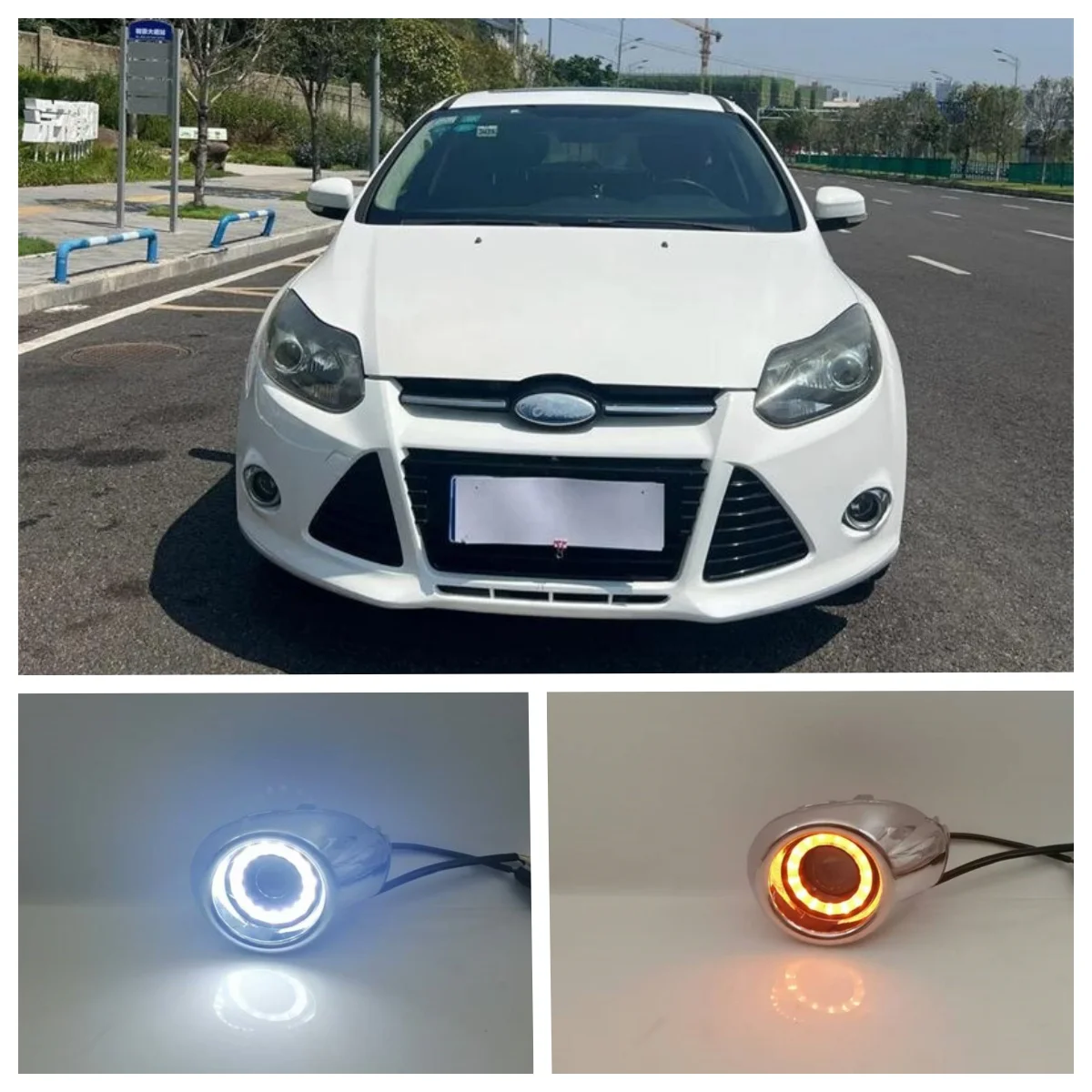 LED Fog Lights Assembly For Ford Focus MK3 2012 2013 2014 Dual Color Angel Eye Daytime Running Light Lamp DRL Daylight Accessory
LED Fog Lights Assembly For Ford Focus MK3 2012 2013 2014 Dual Color Angel Eye Daytime Running Light Lamp DRL Daylight Accessory