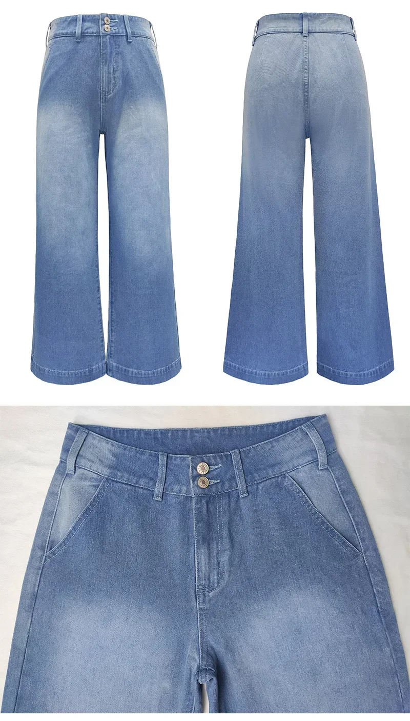 Wide Leg Jeans Women Mom Pants Long Blue Elegant High Waist Elegant Streetwear Y2k Loose Denim Trousers Elegant Baggy Jeans
Wide Leg Jeans Women Mom Pants Long Blue Elegant High Waist Elegant Streetwear Y2k Loose Denim Trousers Elegant Baggy Jeans