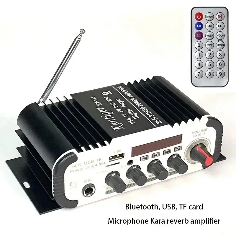 HY-V11 Bluetooth усилитель мощности, микрофон для караоке, вставка USB карты памяти, высокоточный усилитель высокой мощности
HY-V11 Bluetooth усилитель мощности, микрофон для караоке, вставка USB карты памяти, высокоточный усилитель высокой мощности