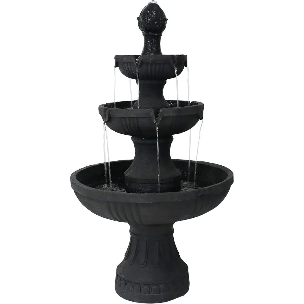 43 Three-Tier Outdoor Water Fountain for Patio, Garden, or Backyard - Black Finish
43 Three-Tier Outdoor Water Fountain for Patio, Garden, or Backyard - Black Finish