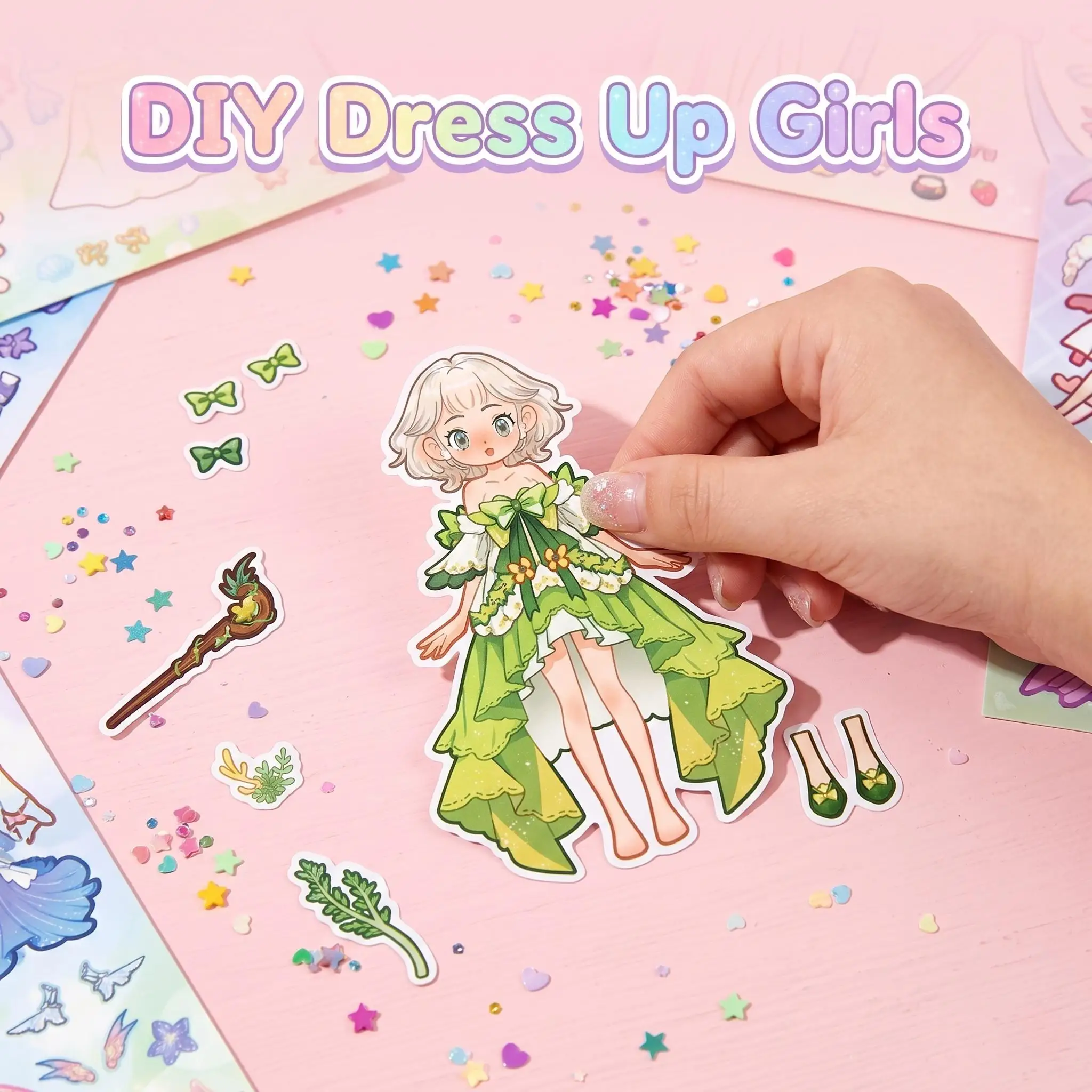 6Pcs Princess Dress Up Stickers Make a Face DIY Puzzle Decals Kawaii Anime Girls Kids Toy Scrapbook Journal Planner Gift
6Pcs Princess Dress Up Stickers Make a Face DIY Puzzle Decals Kawaii Anime Girls Kids Toy Scrapbook Journal Planner Gift