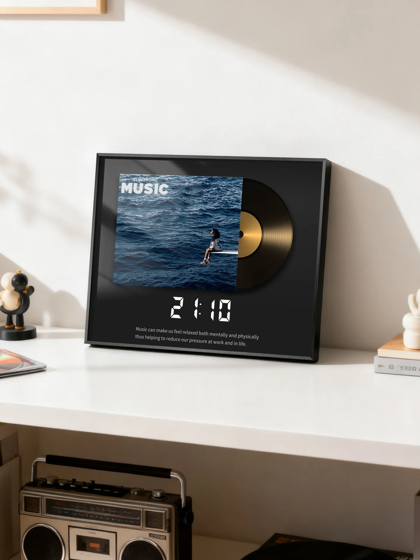 Desktop ornament creative study silent non-disturbance electronic clock decoration minimalist suitable for living room office
Desktop ornament creative study silent non-disturbance electronic clock decoration minimalist suitable for living room office