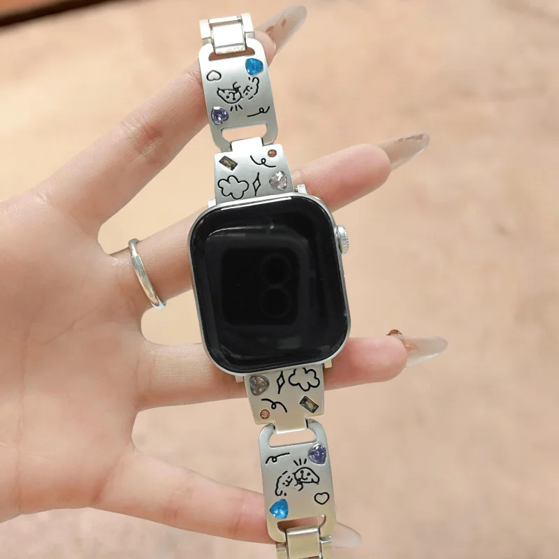 New minimalist metal strap compatible with iWatch Strap 38mm 40mm 41mm 42mm 44mm 45mm 49mm Fashion Strap
New minimalist metal strap compatible with iWatch Strap 38mm 40mm 41mm 42mm 44mm 45mm 49mm Fashion Strap