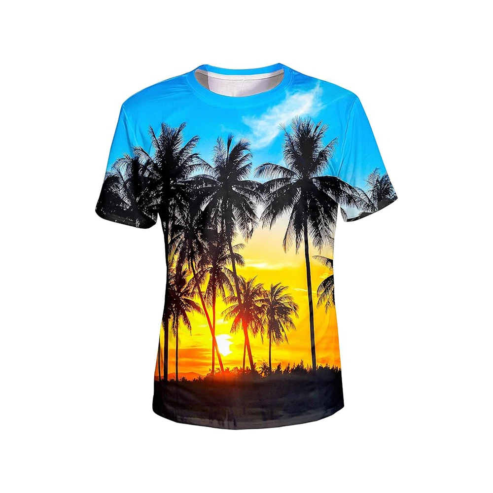 Coconut Grove Sunset Printed Short sleeved T-shirt Men's/Women's Round Neck Leisure Resort Beach Style Top
Coconut Grove Sunset Printed Short sleeved T-shirt Men's/Women's Round Neck Leisure Resort Beach Style Top