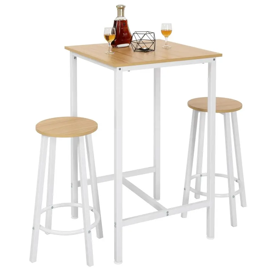 Bar Table Set 23.6 Pub Height Table with Stools, Industrial Style for Kitchen amp Living Room, Oak Beige amp White
Bar Table Set 23.6 Pub Height Table with Stools, Industrial Style for Kitchen amp Living Room, Oak Beige amp White