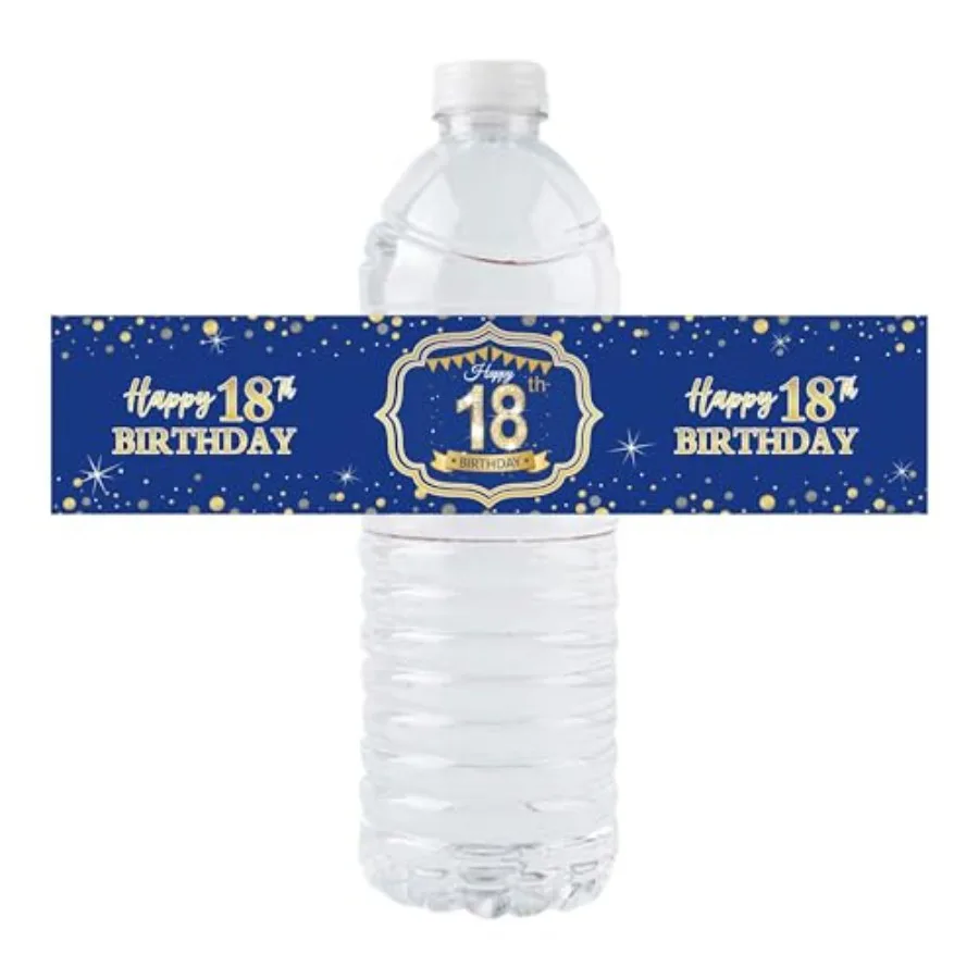 36 Pack of Happy 18th Birthday Watter Bottle Label Stickers for 18th Birthday Party Decoration
36 Pack of Happy 18th Birthday Watter Bottle Label Stickers for 18th Birthday Party Decoration