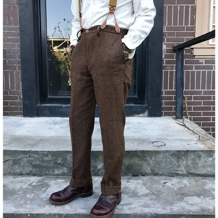 2024 Autumn Winter Men's Trousers Pants Retro Tweed Casual Long Pant Trousers Herringbone Suit Male Man Pants Plus Size Q26
2024 Autumn Winter Men's Trousers Pants Retro Tweed Casual Long Pant Trousers Herringbone Suit Male Man Pants Plus Size Q26