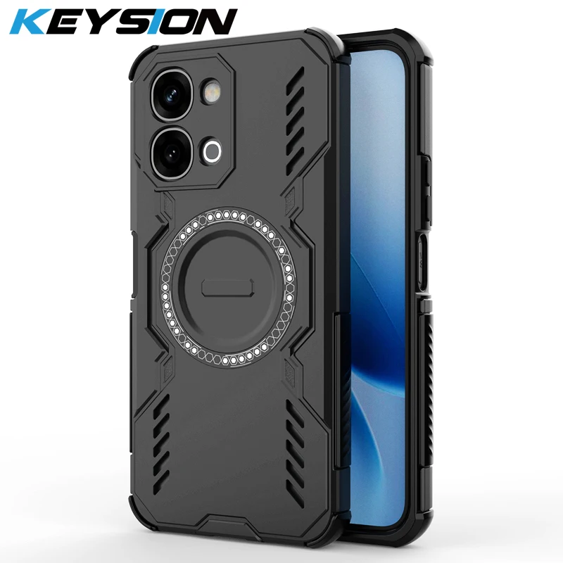 KEYSION Hollow Heat Dissipation Case for IQOO Z11X 5G Silicone+PC Magnetic Cooling Shockproof Phone Back Cover for VIVO Y31d
KEYSION Hollow Heat Dissipation Case for IQOO Z11X 5G Silicone+PC Magnetic Cooling Shockproof Phone Back Cover for VIVO Y31d