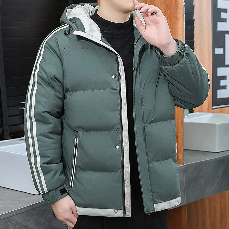 Winter Thiened Cotton Jaet Men's Hooded Casual Warm Outerwear Bread Sle Coat Stand Fit Youth ular Polyester Fiber
Winter Thiened Cotton Jaet Men's Hooded Casual Warm Outerwear Bread Sle Coat Stand Fit Youth ular Polyester Fiber