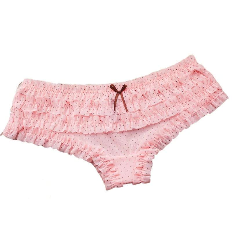 Cute Women Panties Sweet Bow Mesh Low Waist Briefs Lace Ruffles Printed Polka Dot Female Underwear for Girl Underpants
Cute Women Panties Sweet Bow Mesh Low Waist Briefs Lace Ruffles Printed Polka Dot Female Underwear for Girl Underpants