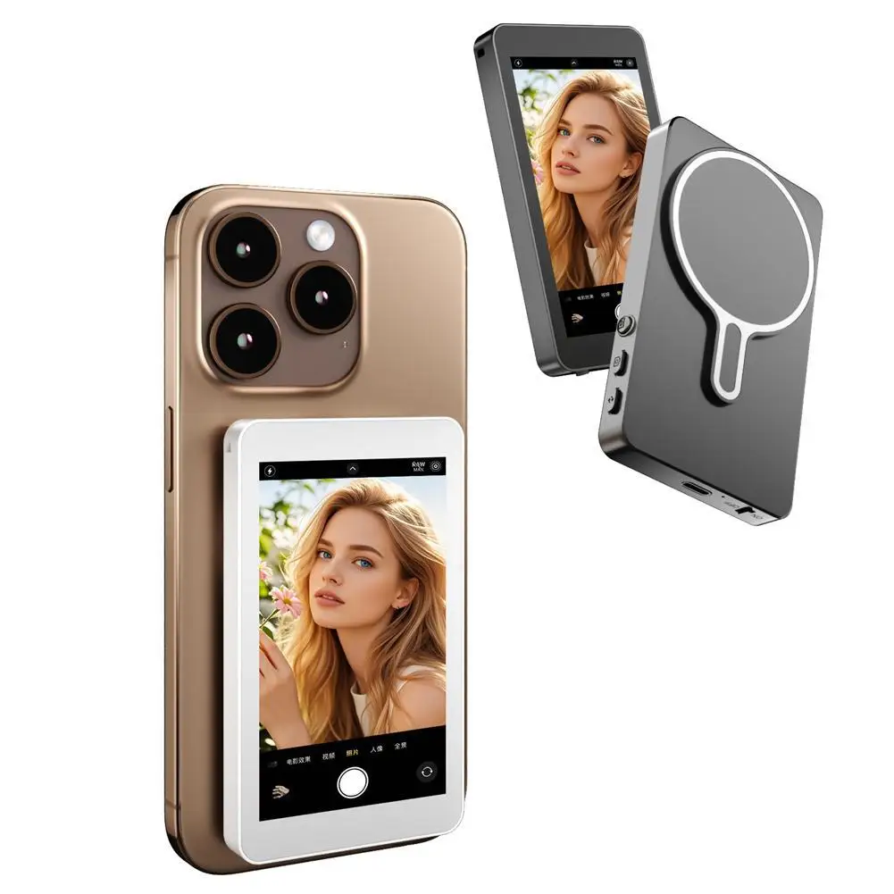 Selfie Monitor Screen Rear Portable Selfie Monitor Vlog Screen Magnetic Vlog Phone Rear Camera For Selfie Vlog Live Stream 
Selfie Monitor Screen Rear Portable Selfie Monitor Vlog Screen Magnetic Vlog Phone Rear Camera For Selfie Vlog Live Stream
