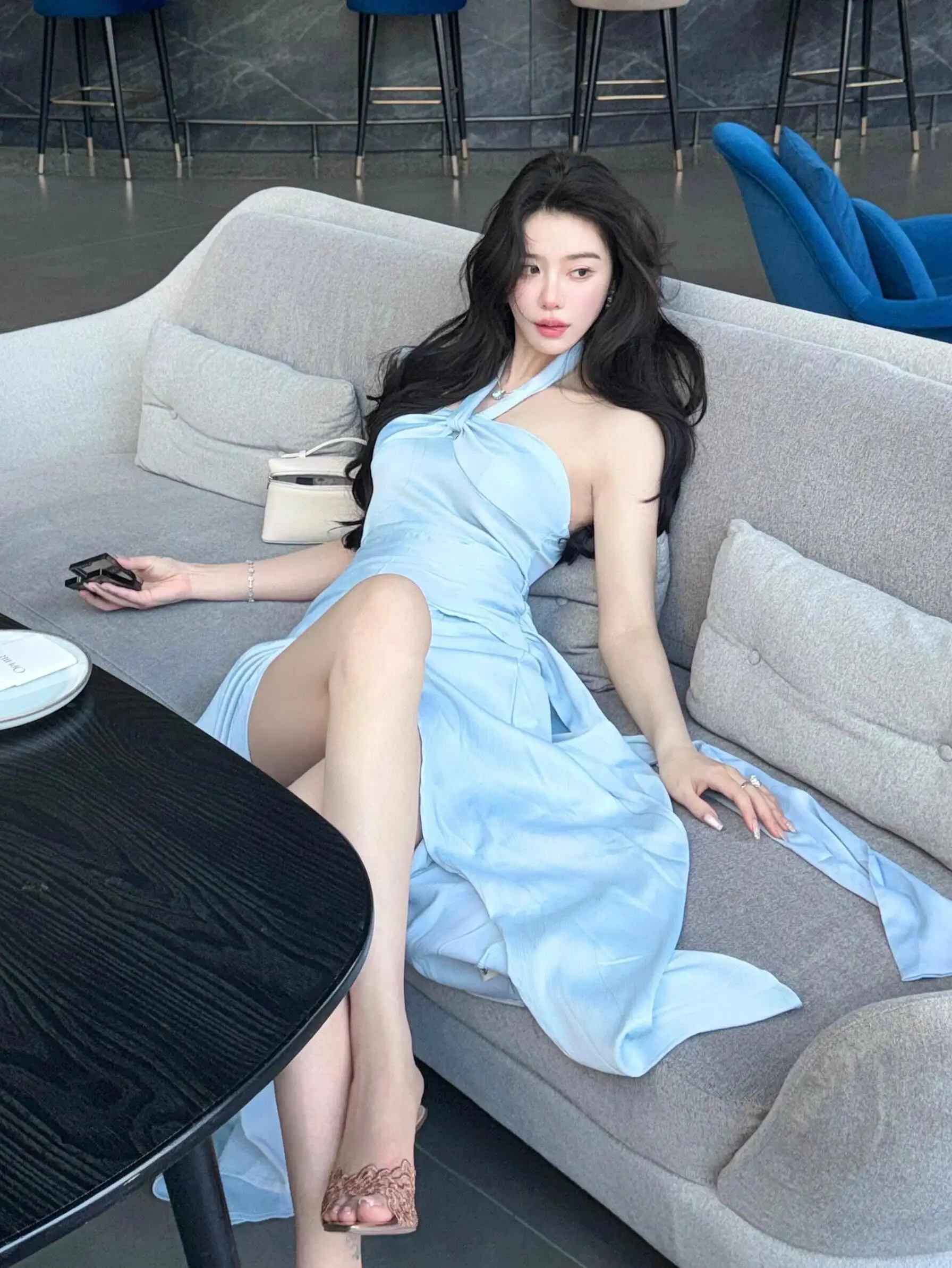 Romantic Ice Blue Fairy Long Dr Ne Hanging Sa Side Slit Floor Length Holiday Sle Women's Faion Sun Protection Clot...
Romantic Ice Blue Fairy Long Dr Ne Hanging Sa Side Slit Floor Length Holiday Sle Women's Faion Sun Protection Clot...