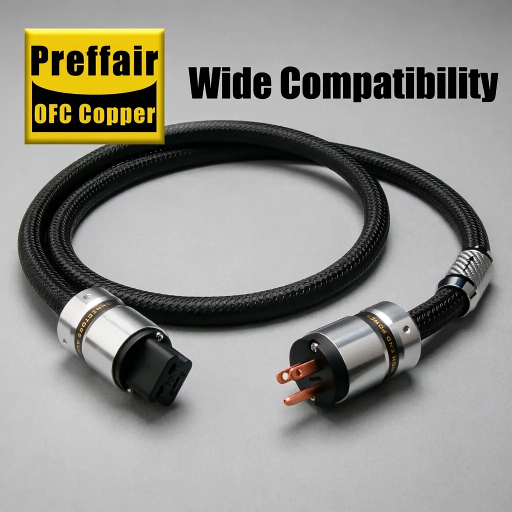 D503 Gold-Plated OFC Copper Power Cable – 12AWG AC Power Cord with EU/US Plug (0.5m–2m, Made in China)
D503 Gold-Plated OFC Copper Power Cable – 12AWG AC Power Cord with EU/US Plug (0.5m–2m, Made in China)